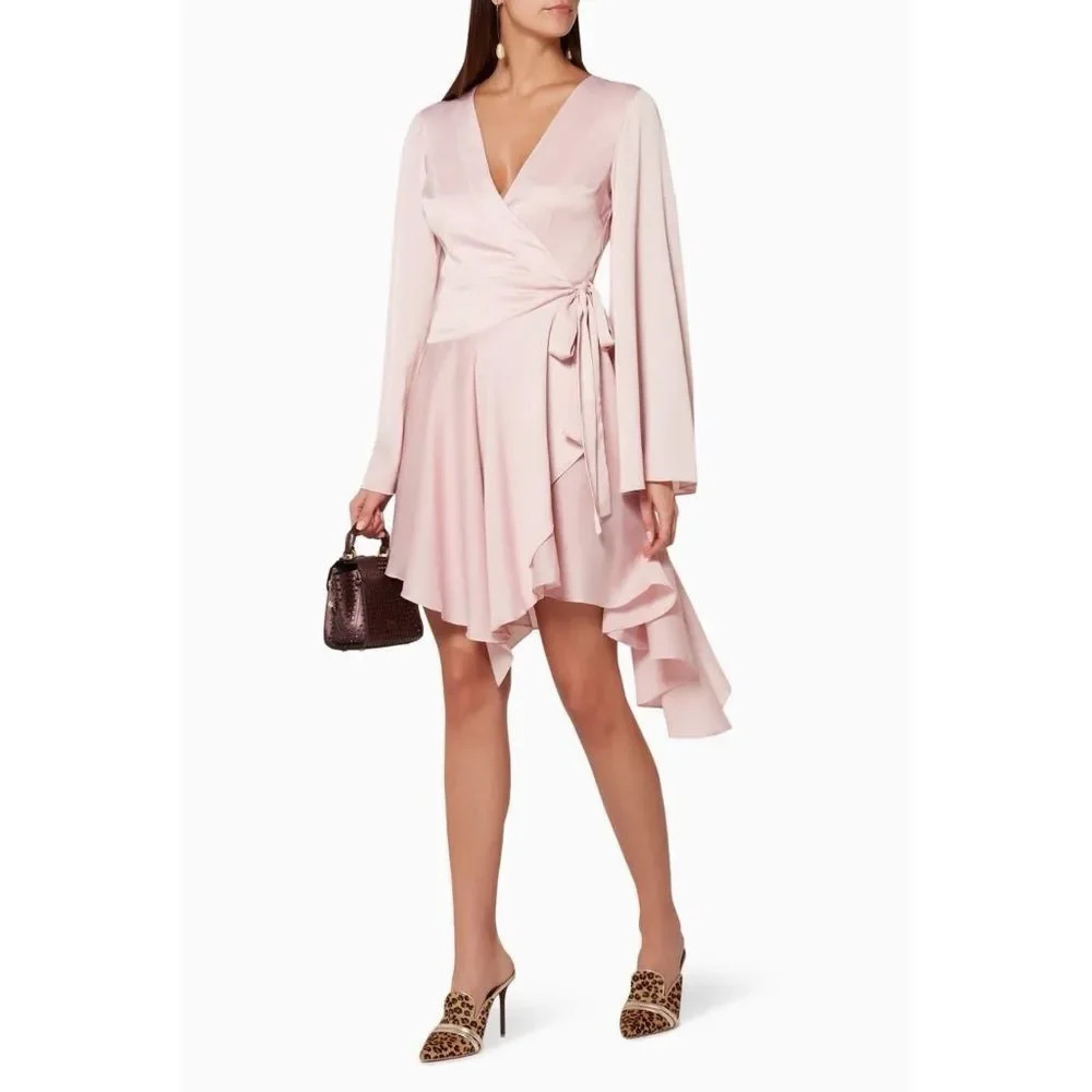 KEEPSAKE the Label Pink Wrap Mini Dress